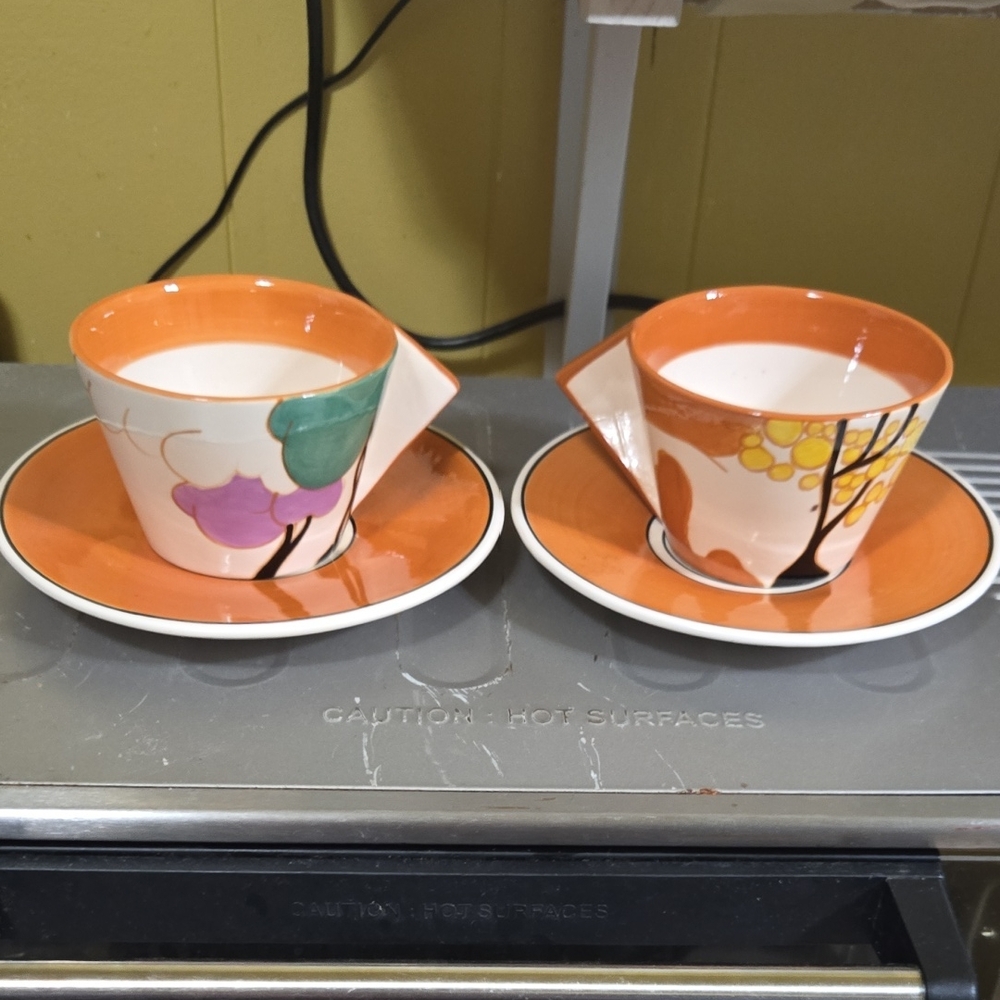 Colorful Geometric Art Deco Tea Set